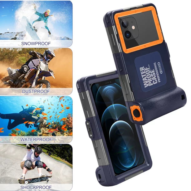 UrbanX Phones Diving Case with Housing And [15m/50ft] LCD 6.9 Professional Underwater Up Lanyard Inch Snorkeling P66 Waterproof Photo Surfing Video Swimming Protective Panasonic for to all
