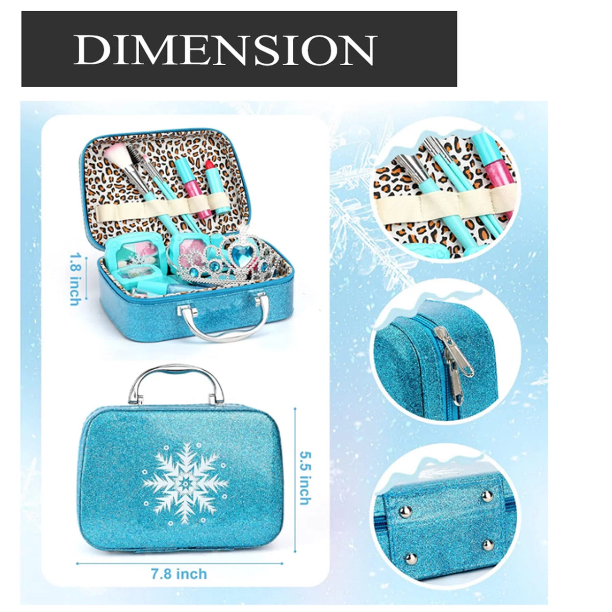 Kids kit Makeup Kit up Real Frozen Make Girl,Washable for