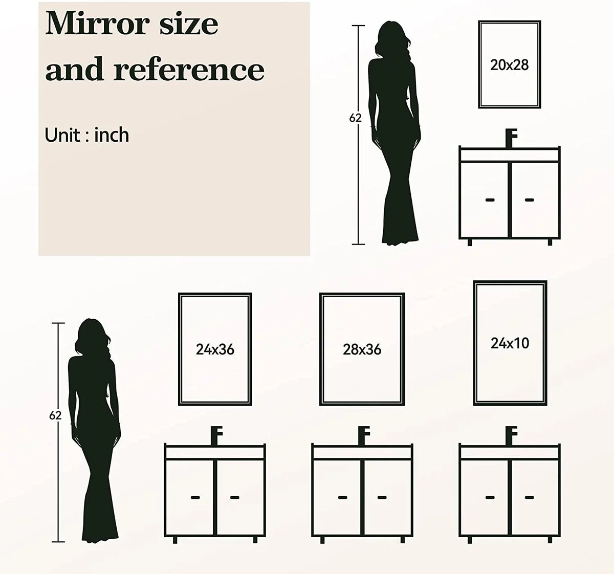 Wall-Mounted ANTEN Mirror, Lights, Bathroom Inch LED Mirror Vanity Lighted Touch Bathroom Mirror LED Anti-Fog, Dimmable Bathroom Mirror, Backlit with 36x28 3000K-6000K, Sensor,