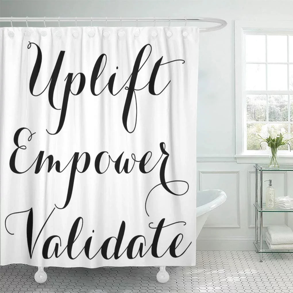 CYNLON Empower Presenter Catalog Curtain Decor Marketing Makeup Younique inch Uplift Purse Bathroom Shower Bath 66x72 Mascara