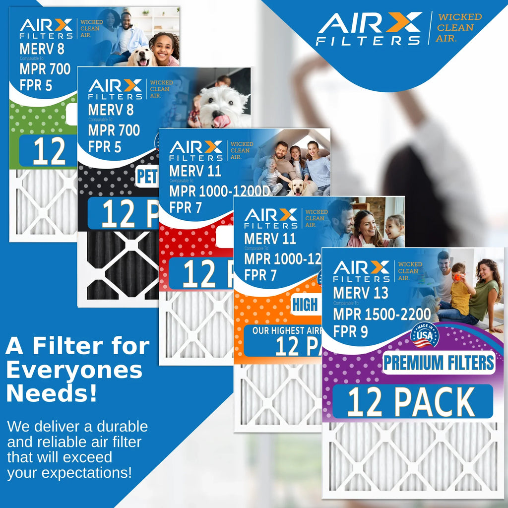 USA 12 Filter Pack 1200 7 WICKED 11 20x36x1 to MERV of Air FPR Rating, AIRX & by Furnace 1000, MPR MPR Filters - FILTERS AIR. Comparable Made in CLEAN