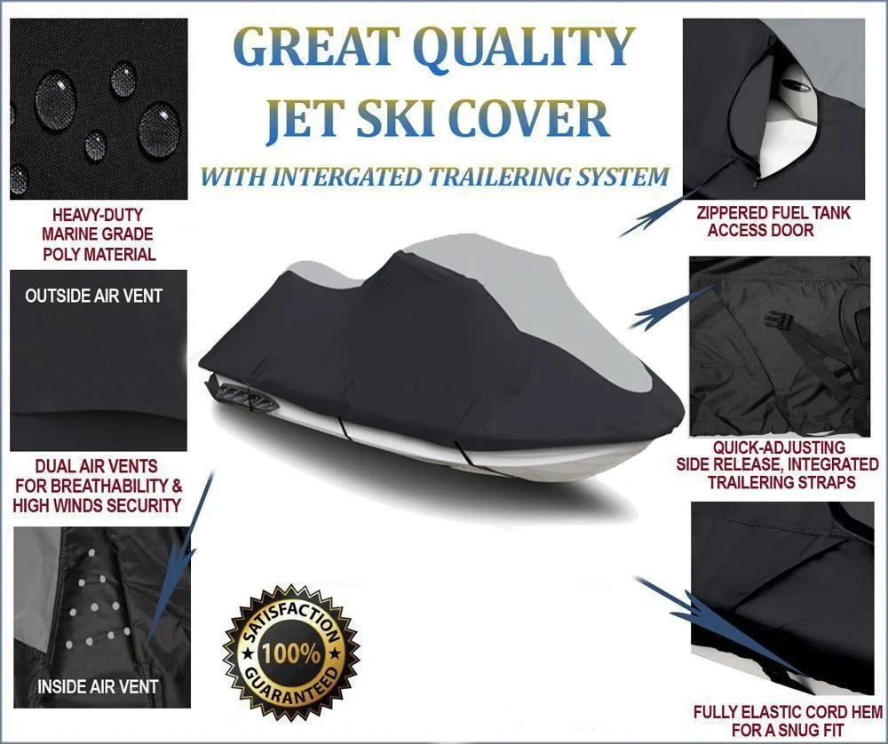 SKI 1996-2009 SUPER PWC 600D HEAVY-DUTY GTI Cover for Bombardier Sea-Doo JET Sea Travel Storage and Doo Compatible