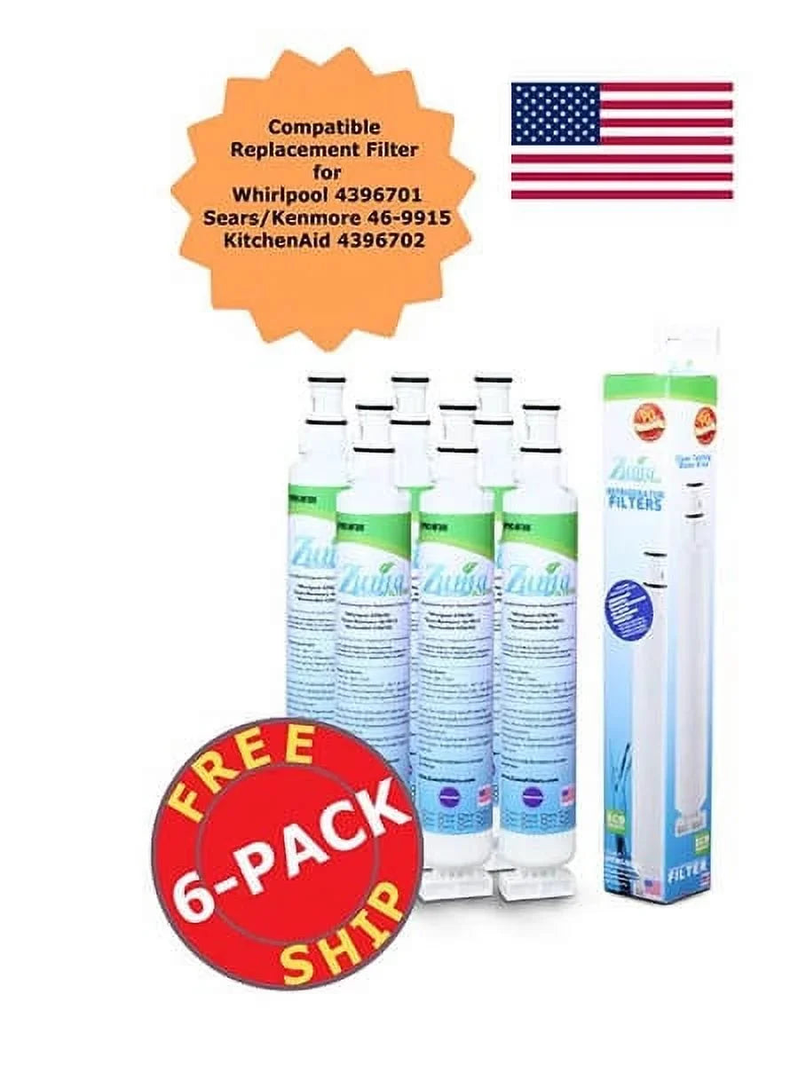 , Brand Model Made - Water Compatible U.S.A. Ice - EFF-6001A ZUMA with Filter , in , 6 OPFW3-RF300 Pack # and Whirlpool®