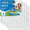 AIR. Air MERV FILTERS 8 Electrostatic & Filters USA Pack 24x25x1 Furnace Comparable 24x25x1 5 HVAC Conditioner MPR AIRX AC WICKED 700 Made FPR Filter CLEAN Pleated 6 Premium Filter to Air by