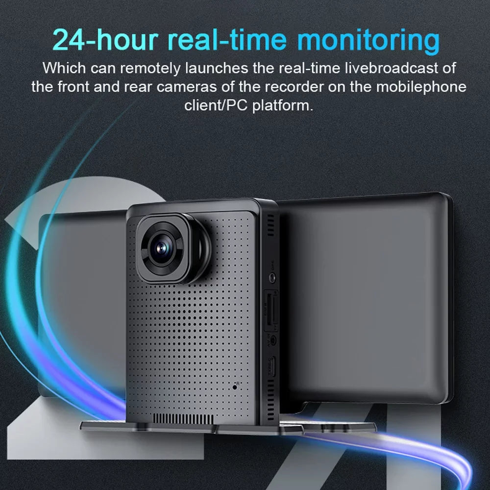 Car Camcorder Recorder 10.26in - Dash Lens Dual Car Degree Safety Experience Video Vision, Angle, Car Night Wide Navigation Cam: - and Multi-language Your DVR, GPS 170 Navigation Enhance