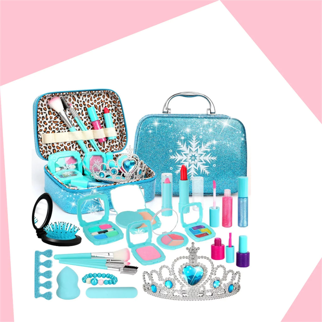 Kids kit Makeup Kit up Real Frozen Make Girl,Washable for