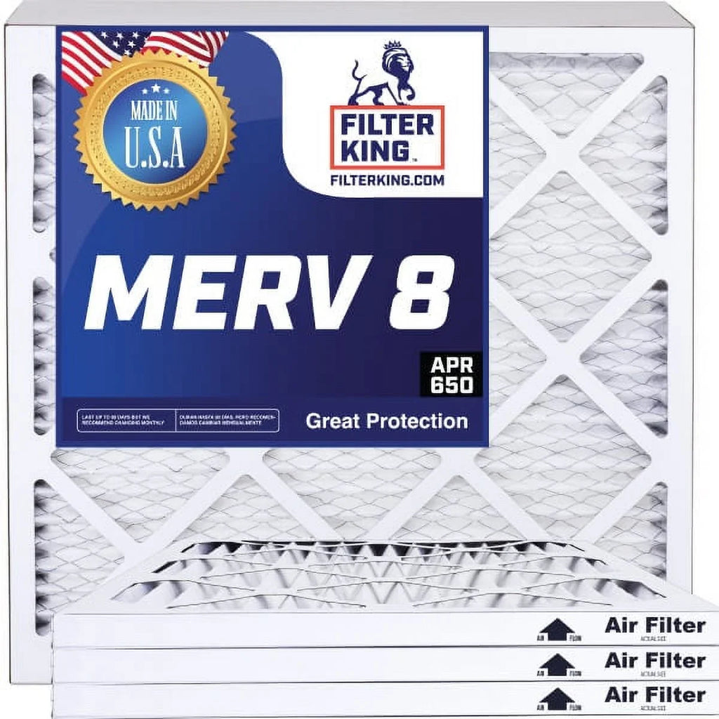 x HVAC x | MADE | Furnace 8 30.5 23 IN Actual | Filters Filter A/C | Air Filter King USA .75" 30.5x23x1 MERV 4-PACK Pleated Size: