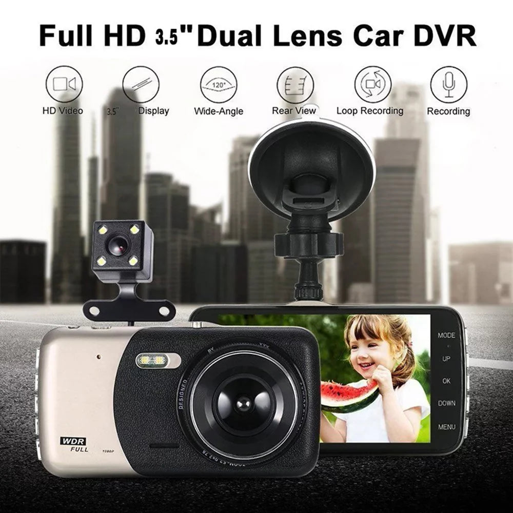 Cam Full Dash Front Angle and Backup with Dash Cam Vision Dual Night Camera Wide Mabozo Rear,Driving Camera Recorder HD 170° Dashboard