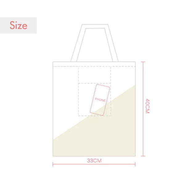 Tote Stock Expression Reflection Canvas Bull Sack Shoulder Bag Market