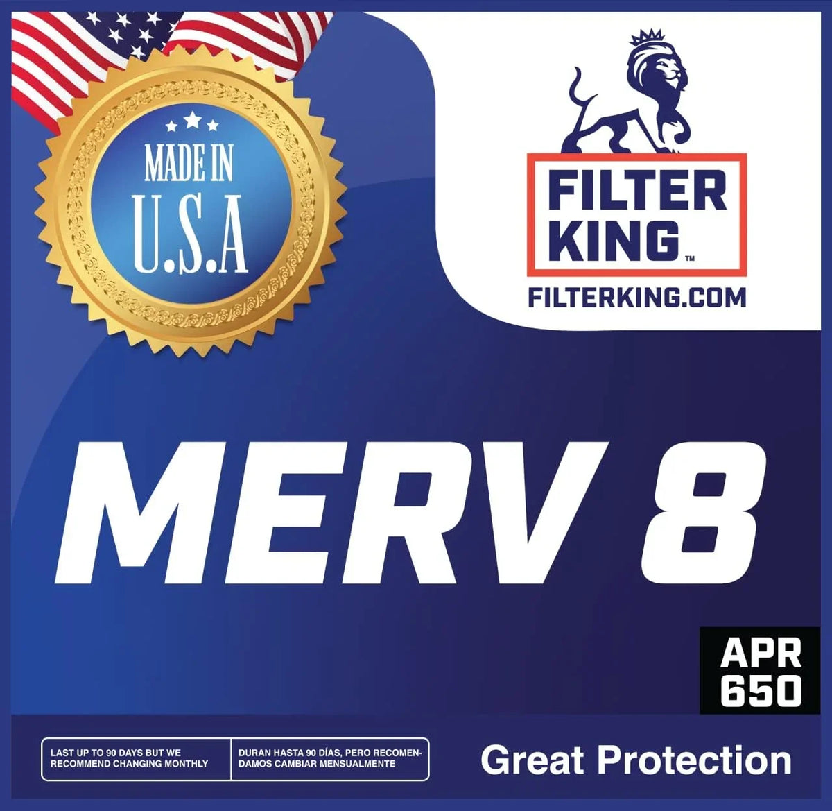 Furnace HVAC x | Air Filter 4-PACK 40 Actual MADE x MERV | Pleated Filter Size: IN USA | 8 13.5 13.5x40x1 A/C .75" Filters | King