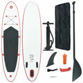 and Inflatable White Paddleboard Andoer Set Red