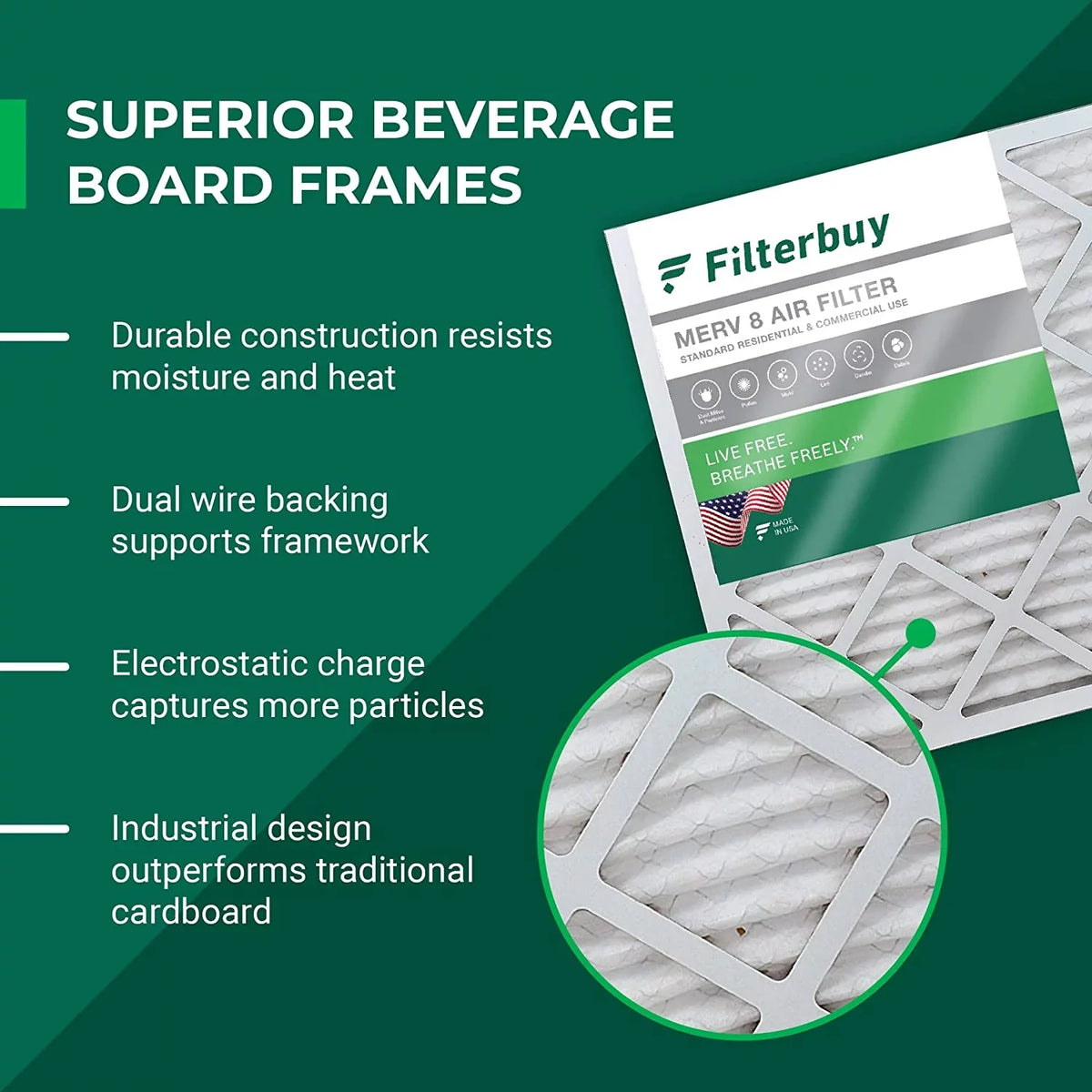 Pleated 8 HVAC Furnace MERV (6-Pack) 18x24x4 Air Filterbuy Filters AC