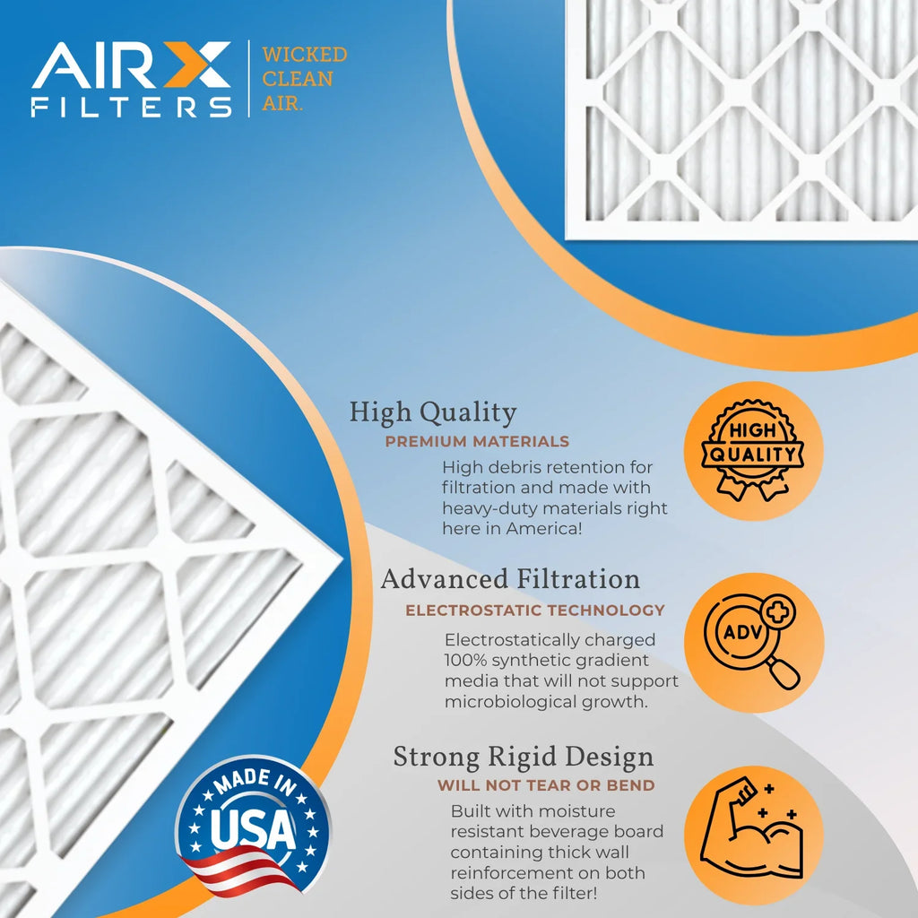 HVAC by - Pleated AIRX Filter & AC Premium 24x30x1 CLEAN 2200 MERV FPR Comparable Filters Electrostatic 9 Made WICKED MPR 4 Conditioner AIR. 13 Filter Furnace 1500 Pack FILTERS USA 24x30x1 Air to Air